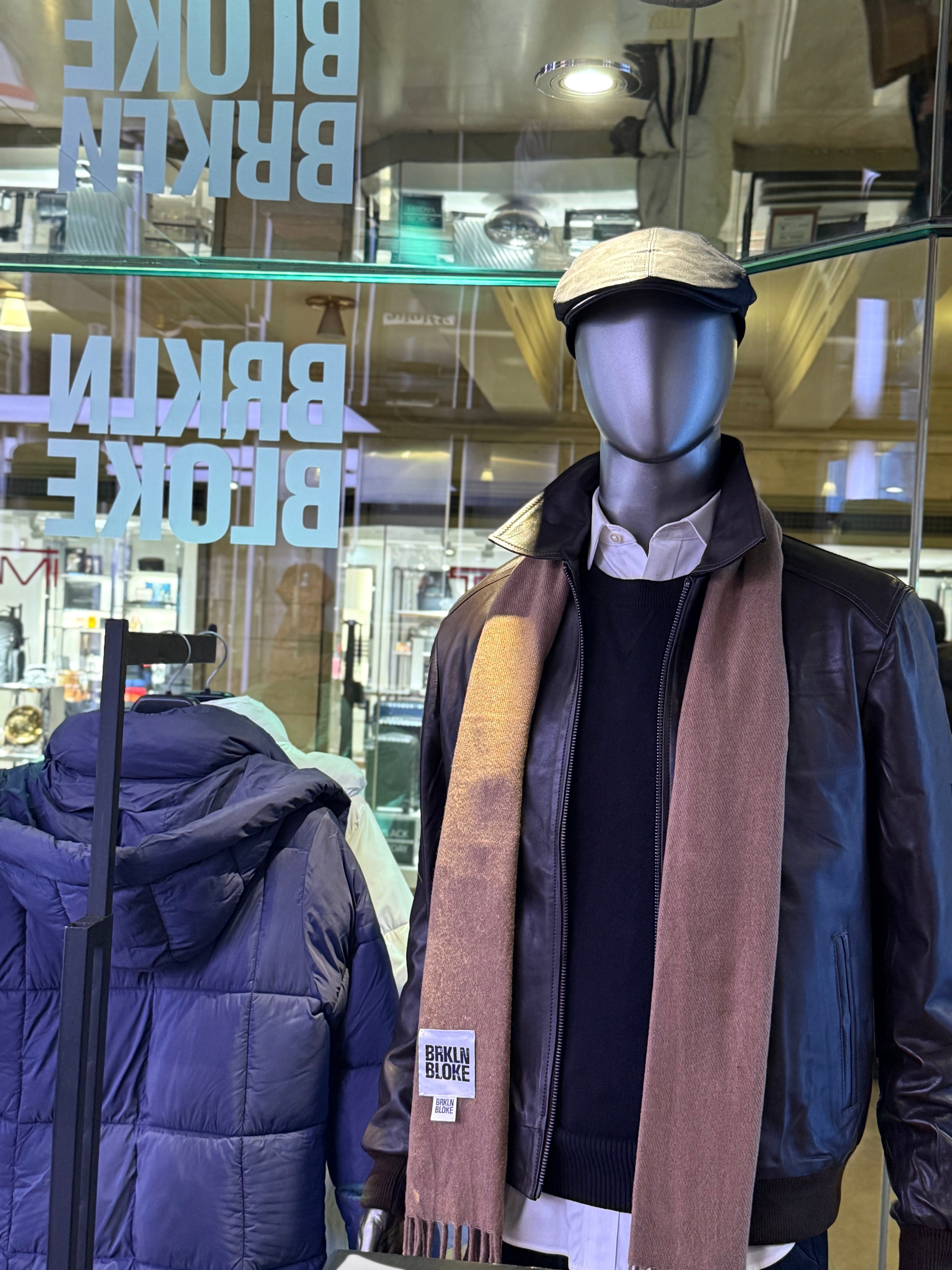 BRKLN BLOKE FEZ HERITAGE CALFSKIN JACKET Chocolate