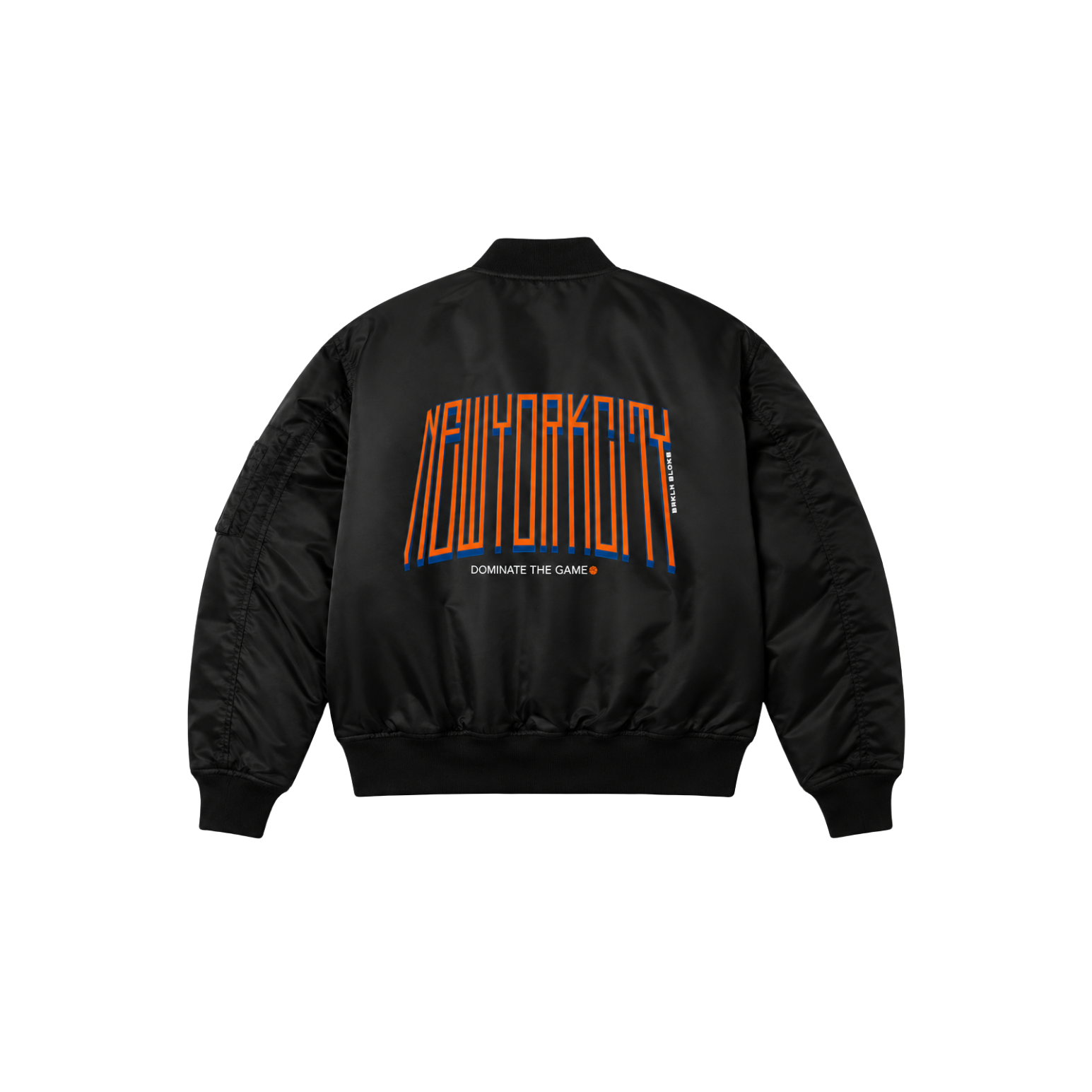 REVERSIBLE NEW YORK CITY BOMBER JACKET - BLACK