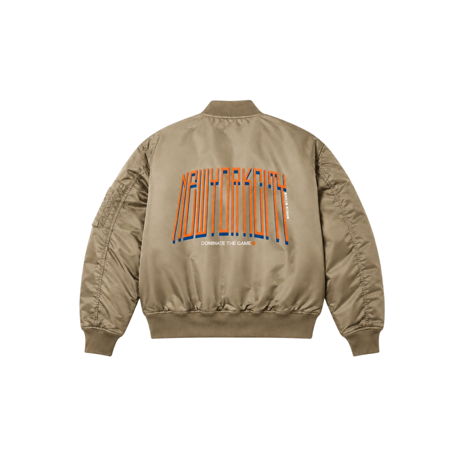 REVERSIBLE NEW YORK CITY BOMBER JACKET - DESERT TAUPE