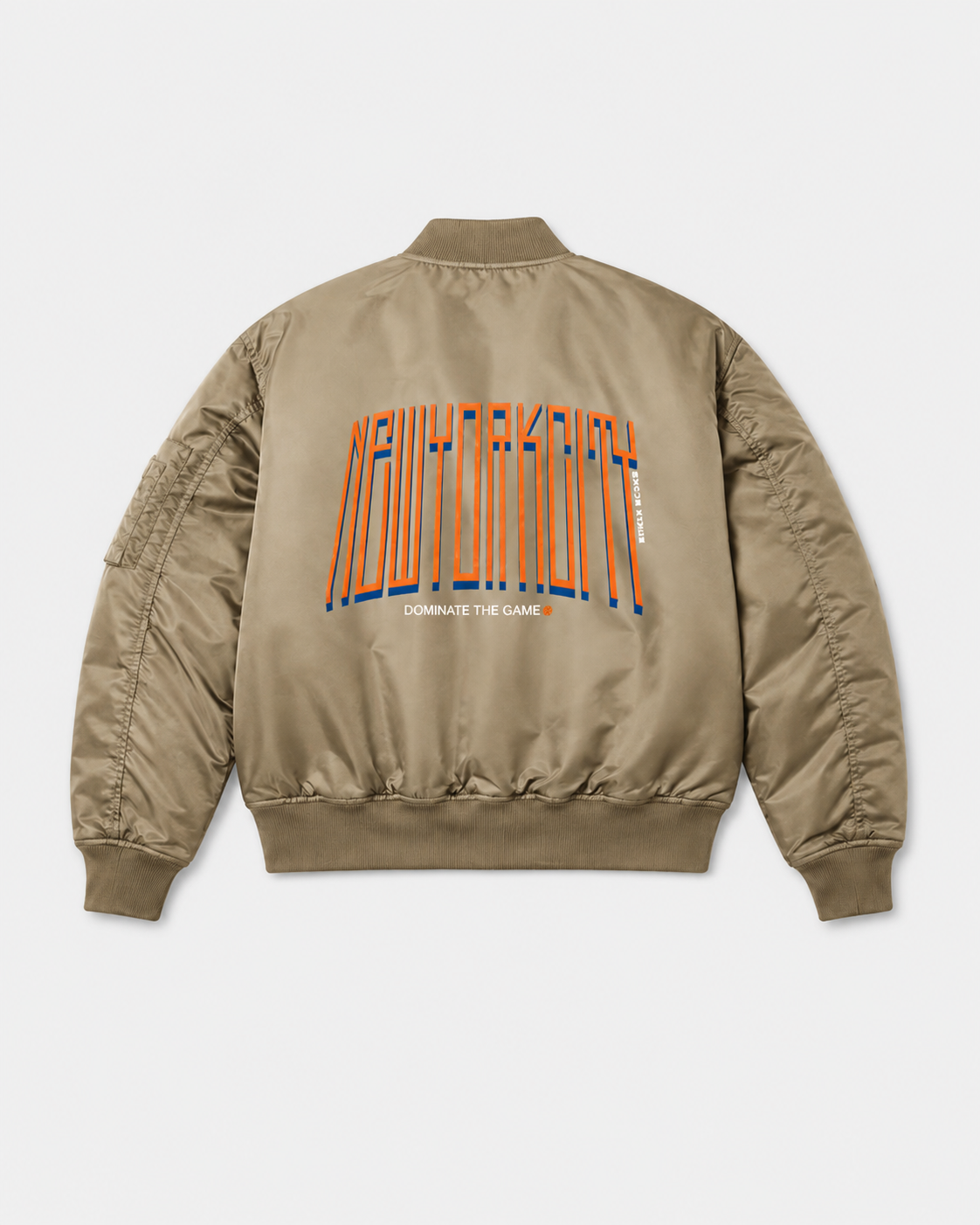 REVERSIBLE NEW YORK CITY BOMBER JACKET - DESERT TAUPE