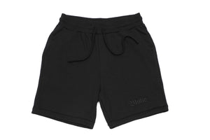 Old English Embroidered Sweat Shorts - Black