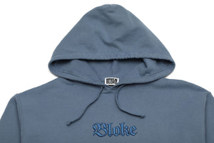 Old English Embroidered Hoodie - Bloke Blue
