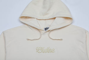 Old English Embroidered Hoodie - Butter