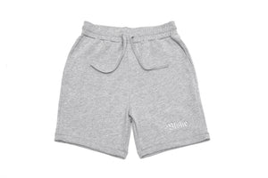 Old English Embroidered Sweat Shorts - Heather Grey