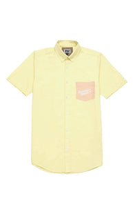 Script Short-sleeve Pkt Shirt - Yellow
